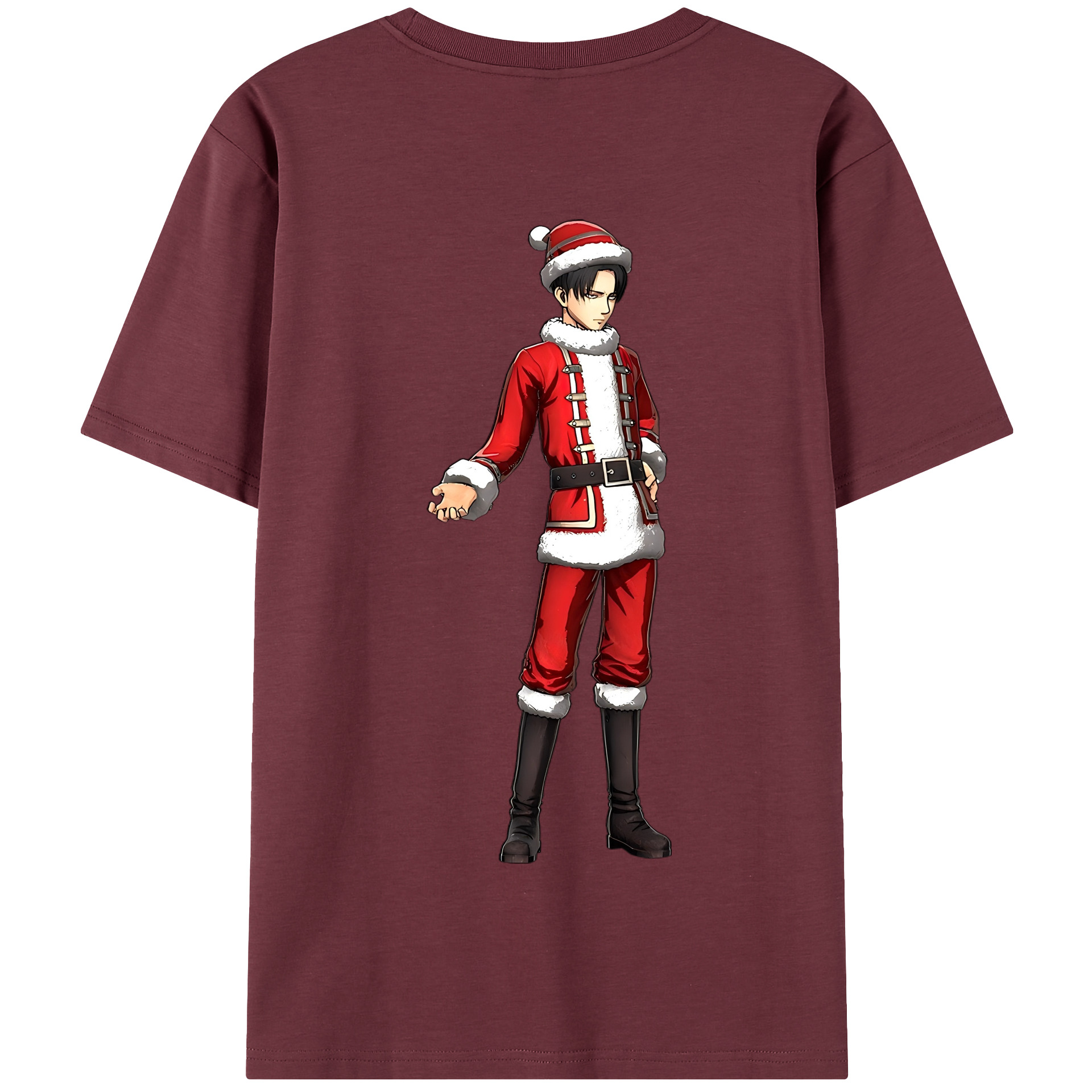 （画像用） 進撃の巨人 リヴァイ·アッカーマン Attack on Titan Levi Ackerman 綿100％半袖Tシャツ（背面プリント）